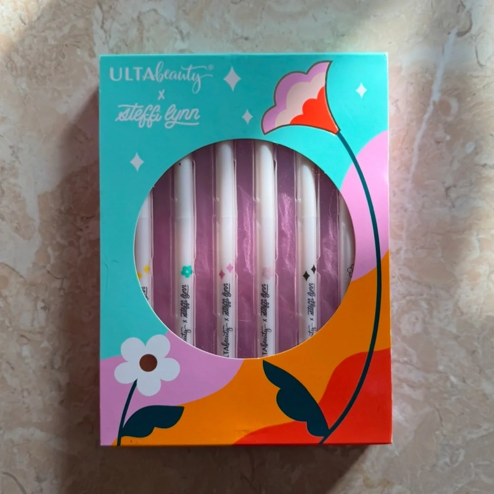 ULTA X STEFFI LYNN 6 PIECE EYELINER SET White, Yellow, Purple, Blue NEW IN BOX